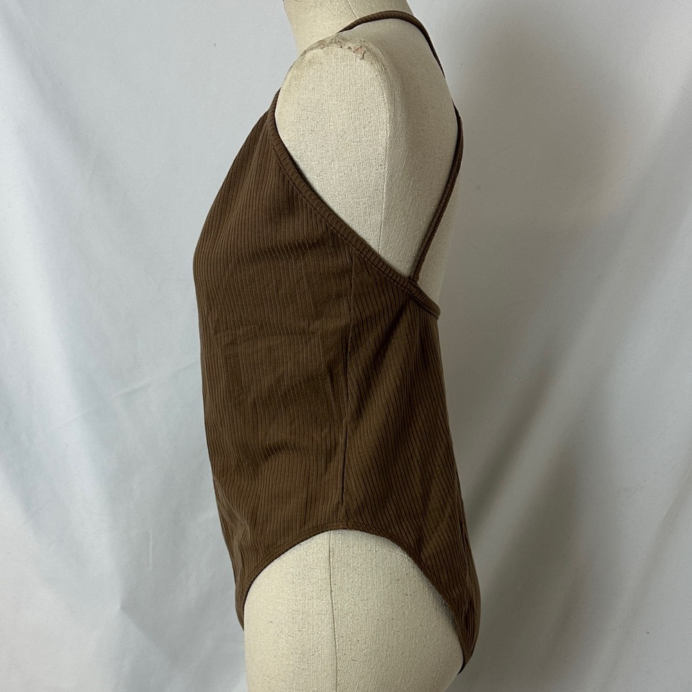 OZMA Chocolate Ribbed Bodysuit - Picture 3 of 4